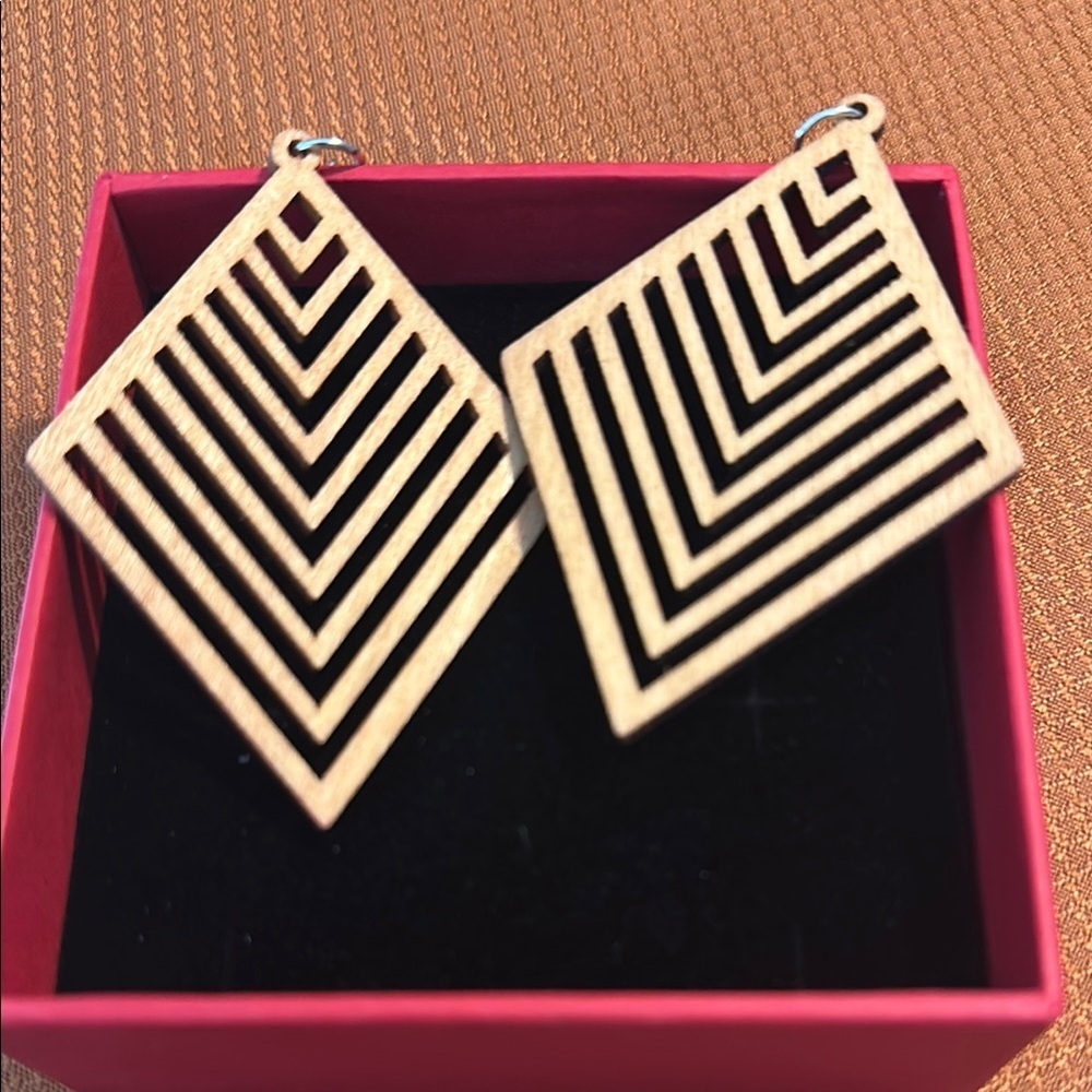 Chic Wooden Geometric Earrings